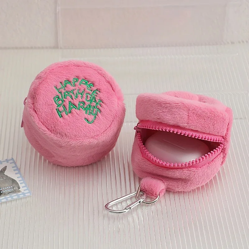 Mini Backpack Purse - Cute Cake-shaped Furry Hanging Bag -