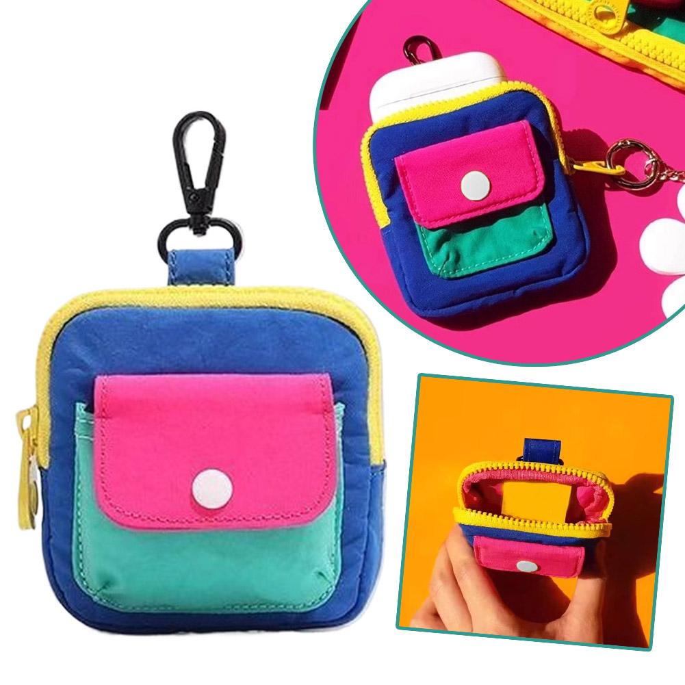 Mini Backpack Purse - Shiny Lightweight Dopamine Mini Wallet Keychain