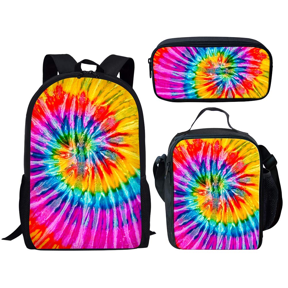 School Backpack Teen - Rainbow Pride Stripes Print 3Set School