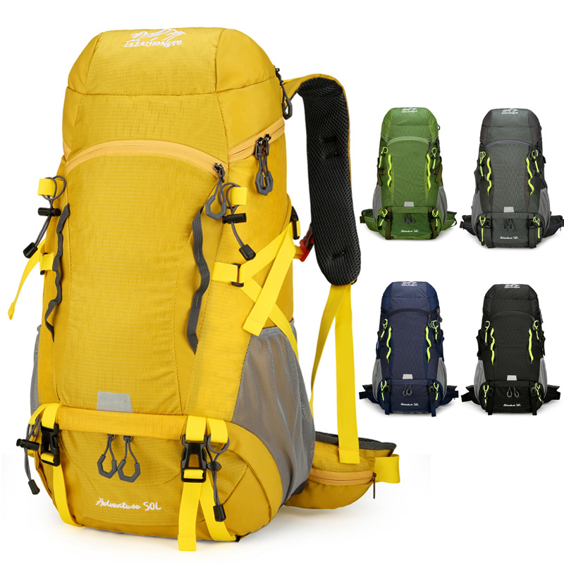 Rain Cover Backpack - 50L Waterproof Camping Backpack Large Trekking