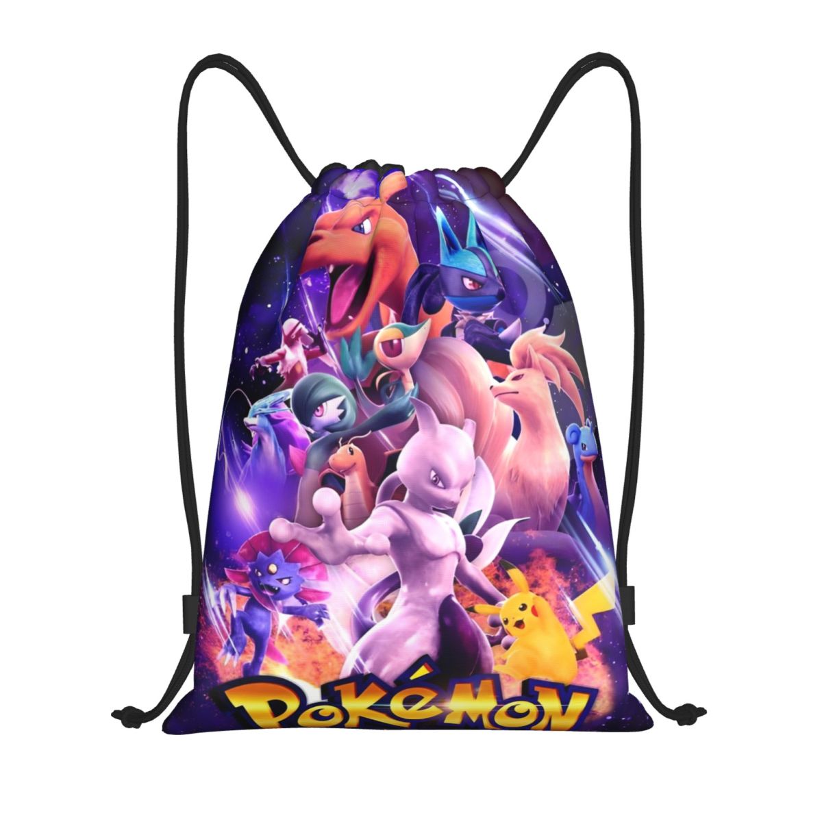 Drawstring Gym Bag - Cute Cartoon Manga Poke-Mon Bag Drawstring