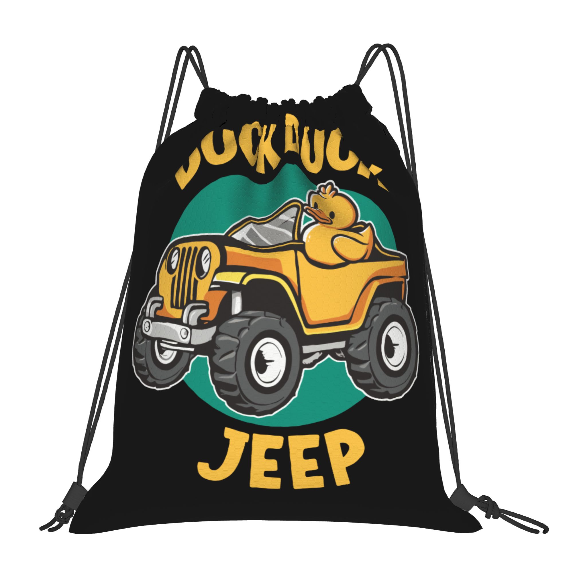 Drawstring Gym Bag - Custom Duck Duck Jeep Drawstring Backpack