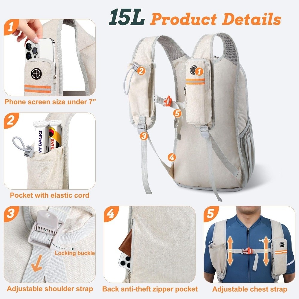15L Hiking Backpack Foldable L - Foldable Backpack Small review and price