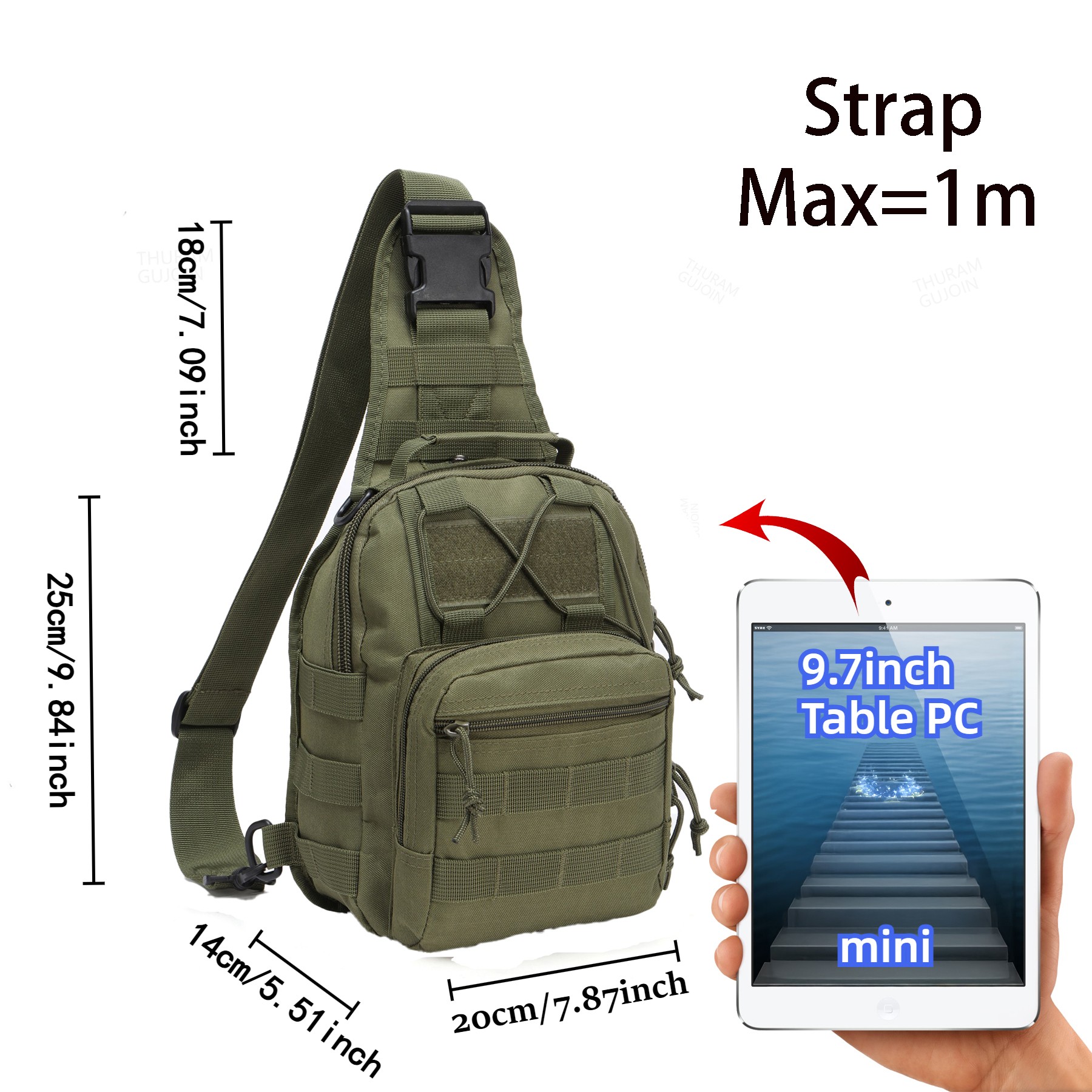THURAM Outdoor Tactical Bag Ba - Canvas Backpack Casual review and price