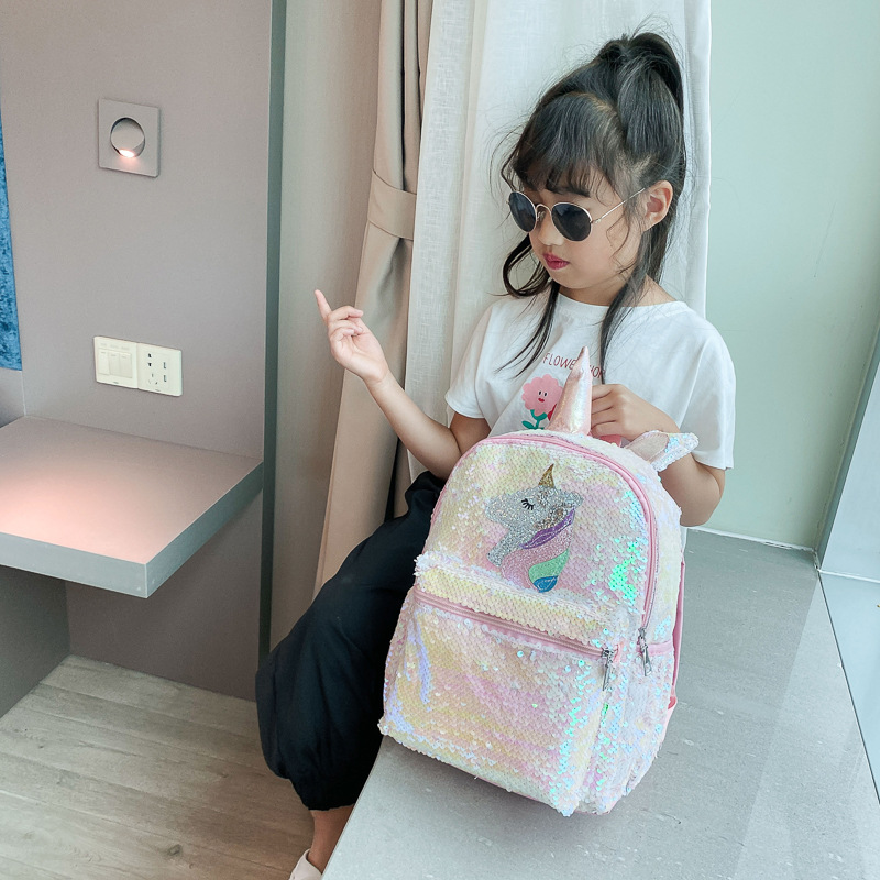 Sequin Unicorn Backpack Pink S - Fashion Backpack Women review and price