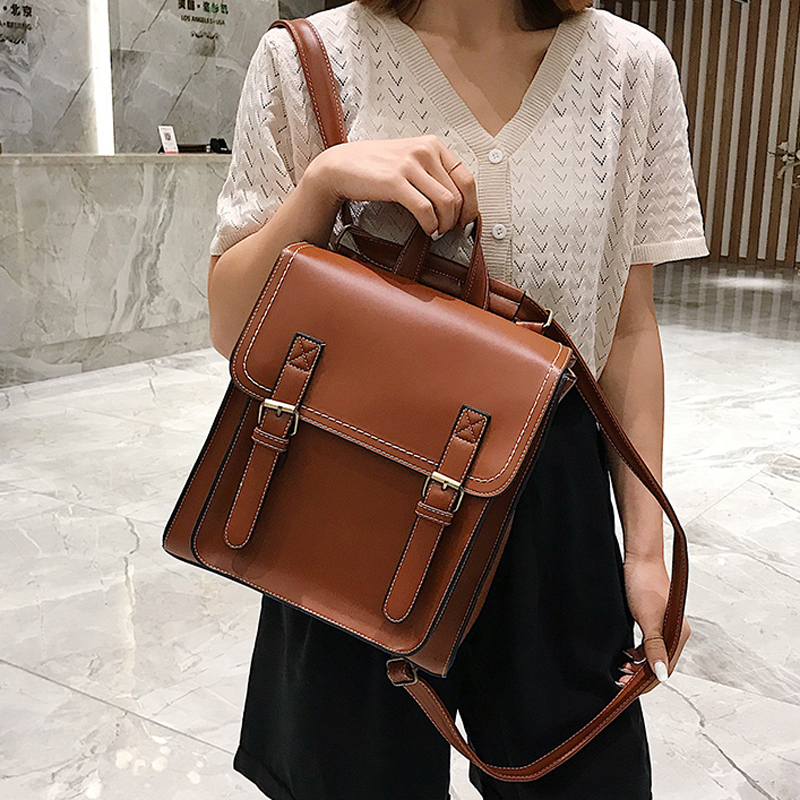 Vintage Backpack Female Pu Lea - Leather Backpack Vintage review and price