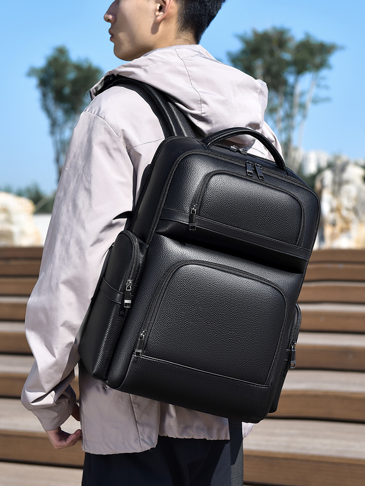 Men's Fashion Backpack PU Leat - Laptop Backpack 15.6 review and price