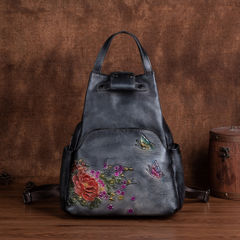 Johnature Genuine Leather Embo - Leather Backpack Vintage review and price