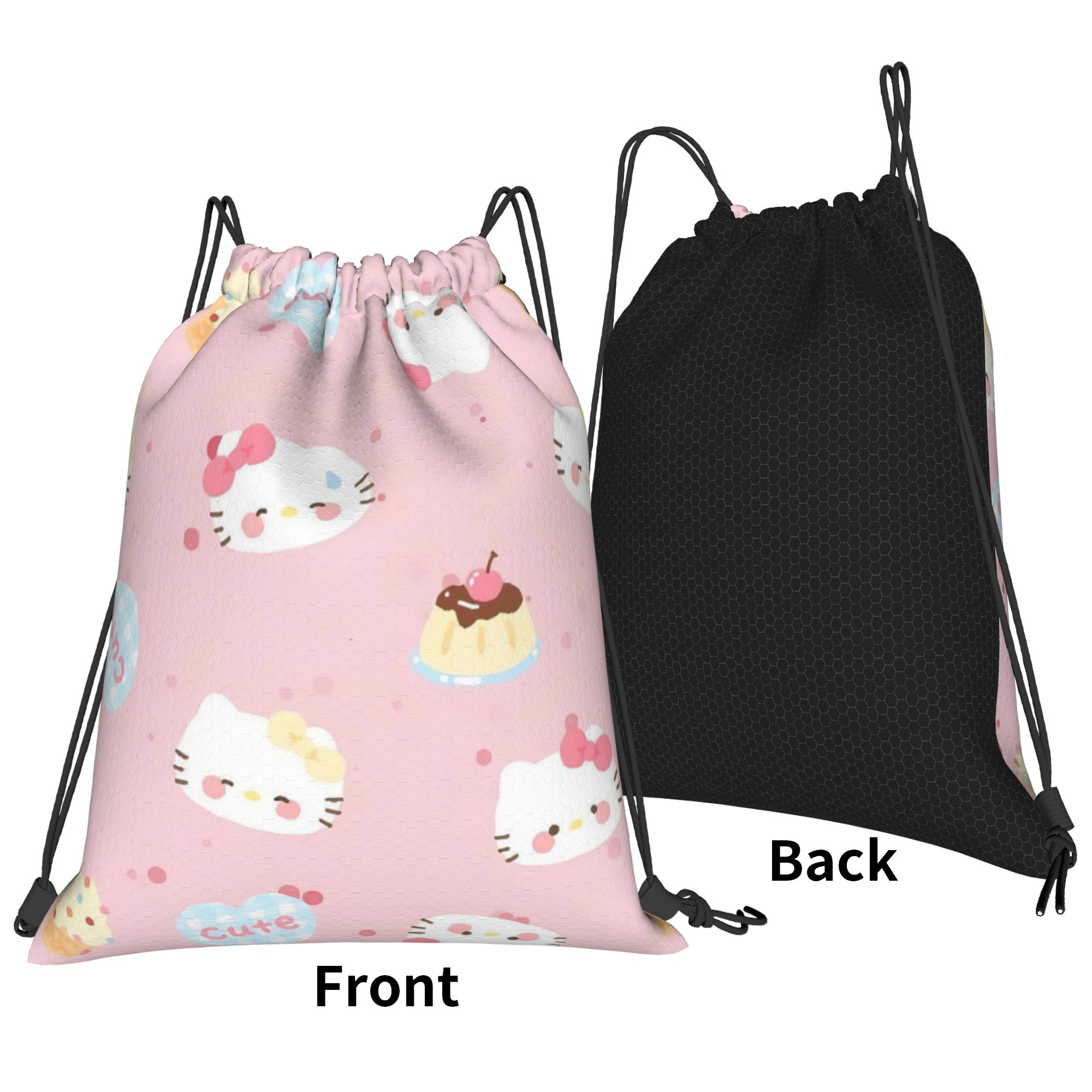 Sweet Pink Drawstring Backpack - Drawstring Gym Bag review and price