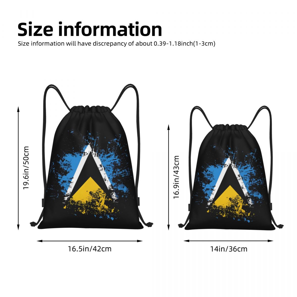 Saint Lucia Country Flag Water - Drawstring Gym Bag review and price