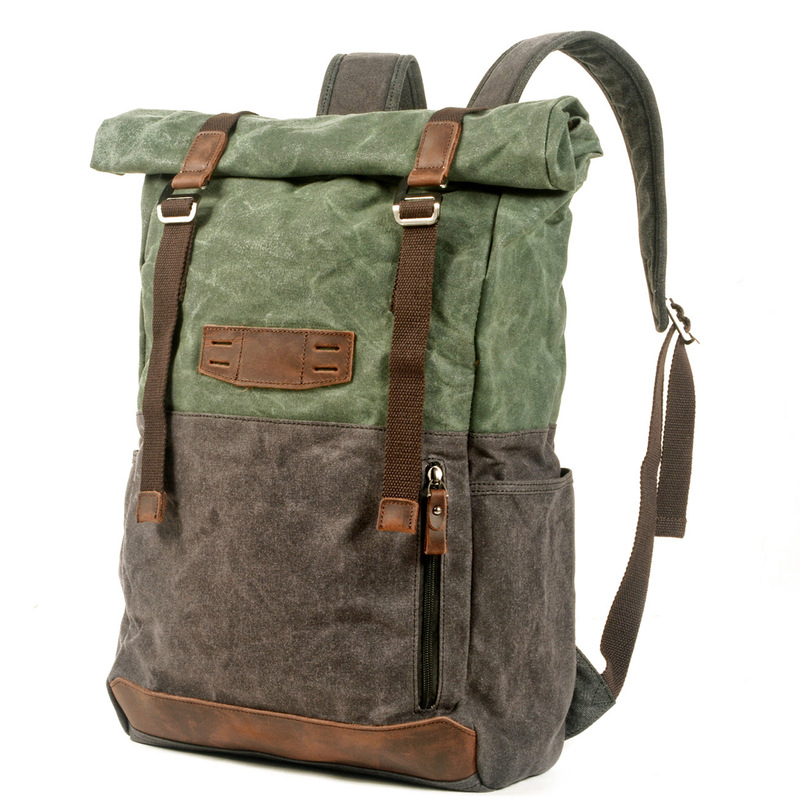 Retro canvas bag, oil-wax canv - Hiking Backpack Waterproof review and price
