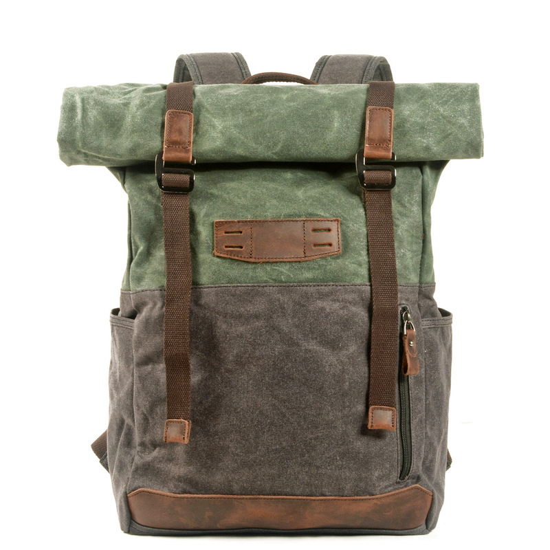 Retro canvas bag, oil-wax canv - Hiking Backpack Waterproof review and price