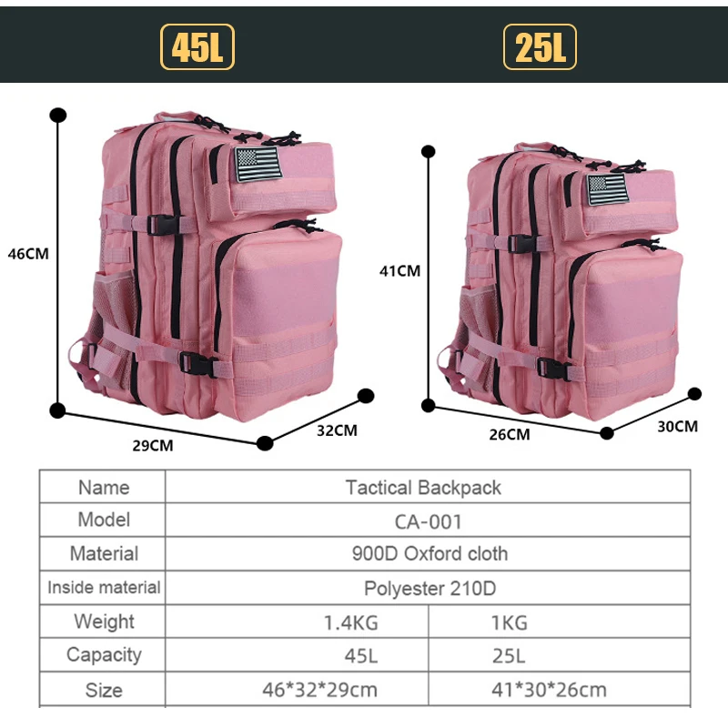 25L/45L 3P Tactical Backpack f - Urban Backpack Tactical review and price