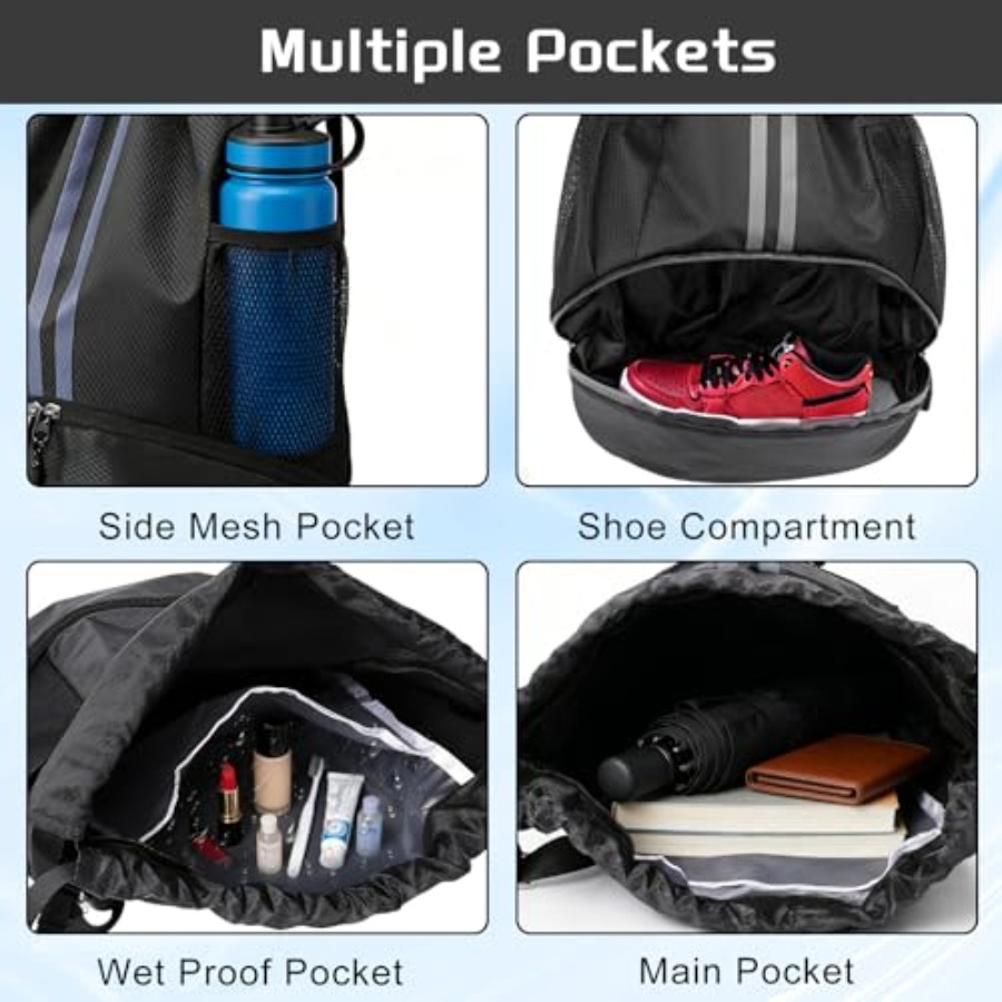 Sports Drawstring Backpack wit - Drawstring Gym Bag review and price