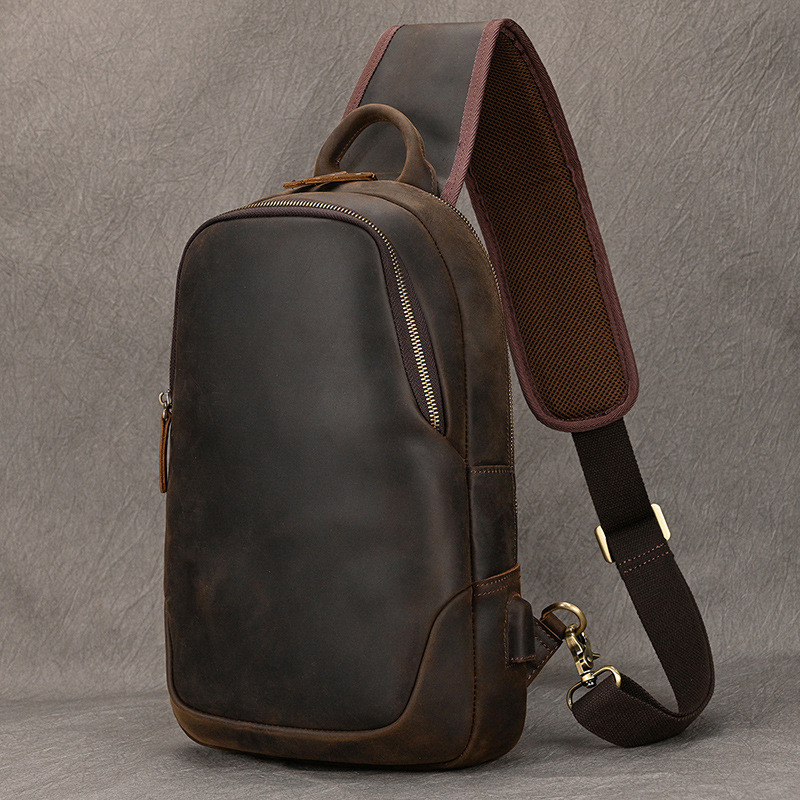 Large Size Causal Chest Bag Ge - Leather Backpack Vintage review and price