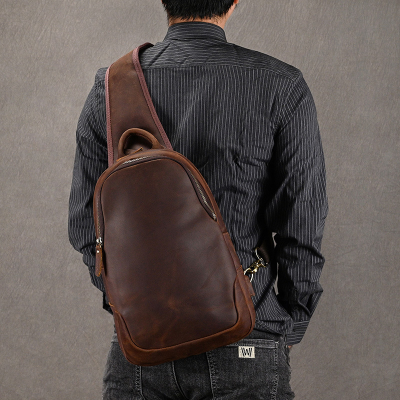 Large Size Causal Chest Bag Ge - Leather Backpack Vintage review and price