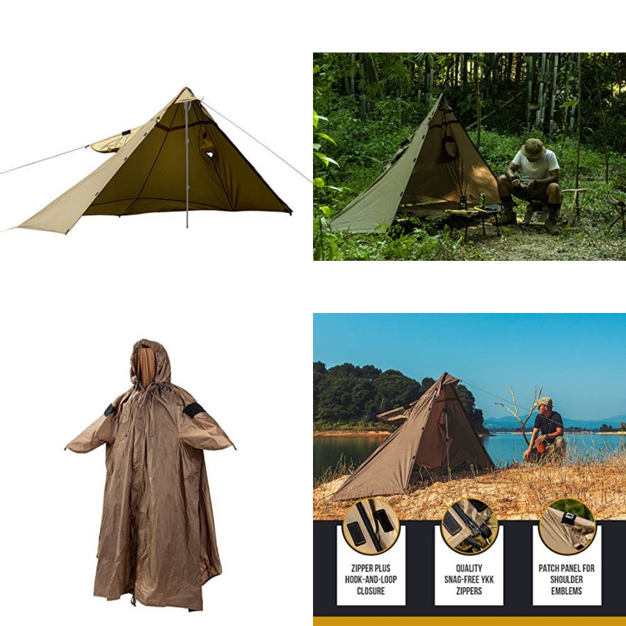 TENTSFORMER Hooded Poncho 4-in - Rain Cover Backpack review and price