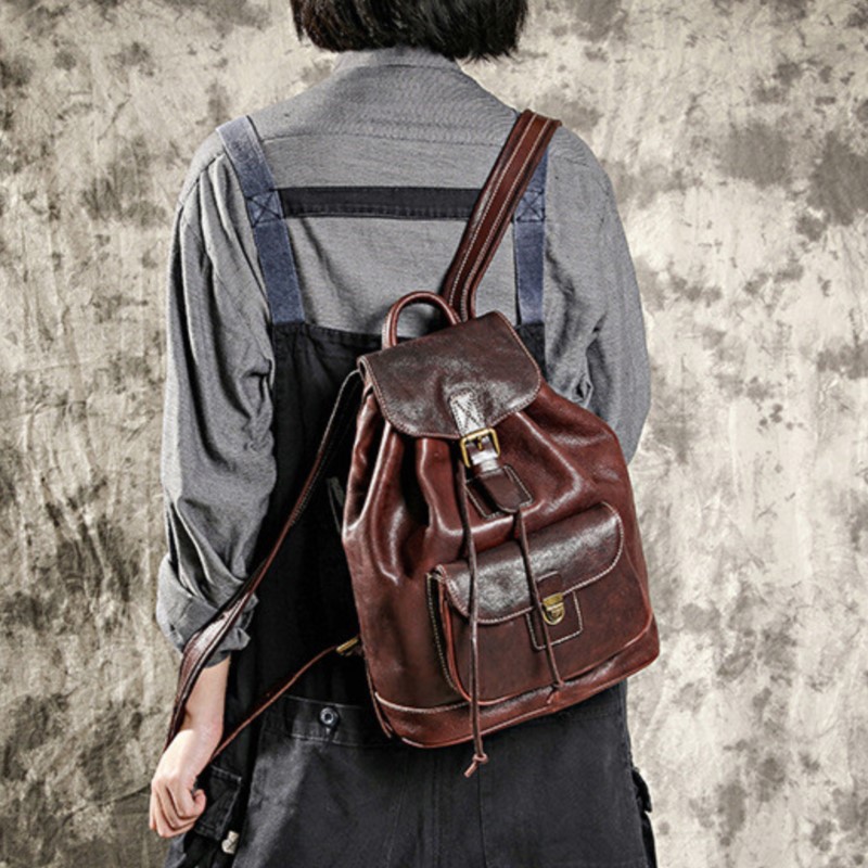 Johnature Leisure Travel Bag N - Leather Backpack Vintage review and price