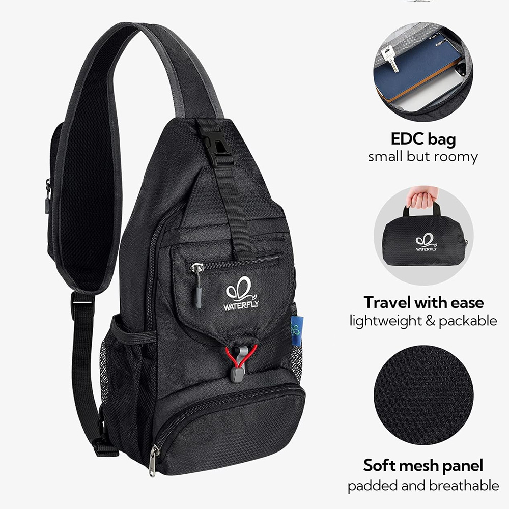 WATERFLY Chest Bag Shoulder Sm - Sling Backpack Shoulder review and price