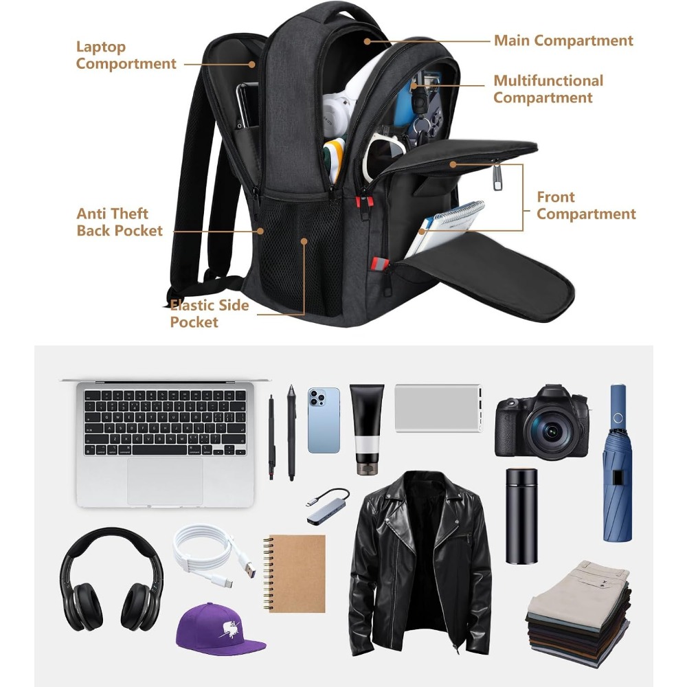 Men's School Backpack for Teen - Laptop Backpack 15.6 review and price