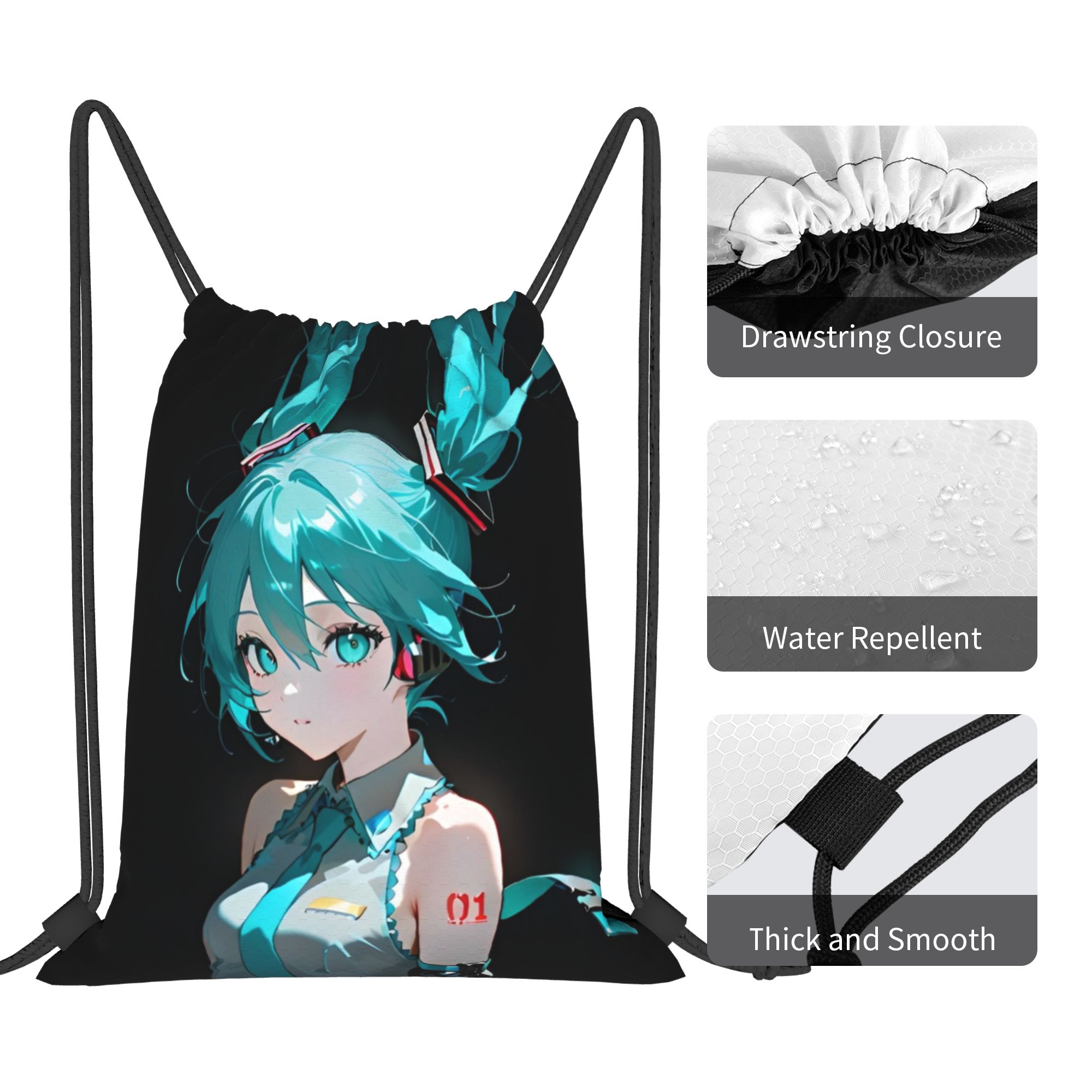 H-Hatsunes Mikus Bag Drawstrin - Drawstring Gym Bag review and price