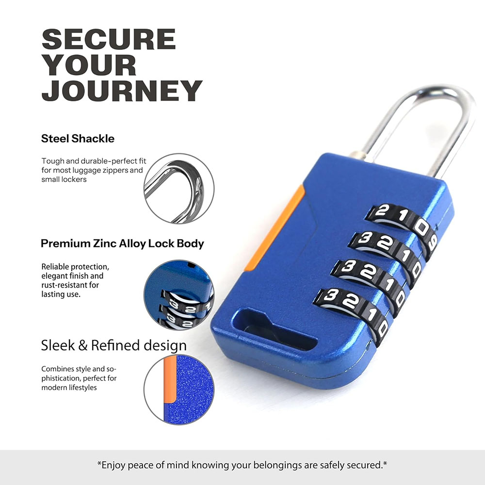 4 Digit Combination Padlock wi - Travel Backpack Anti Theft review and price