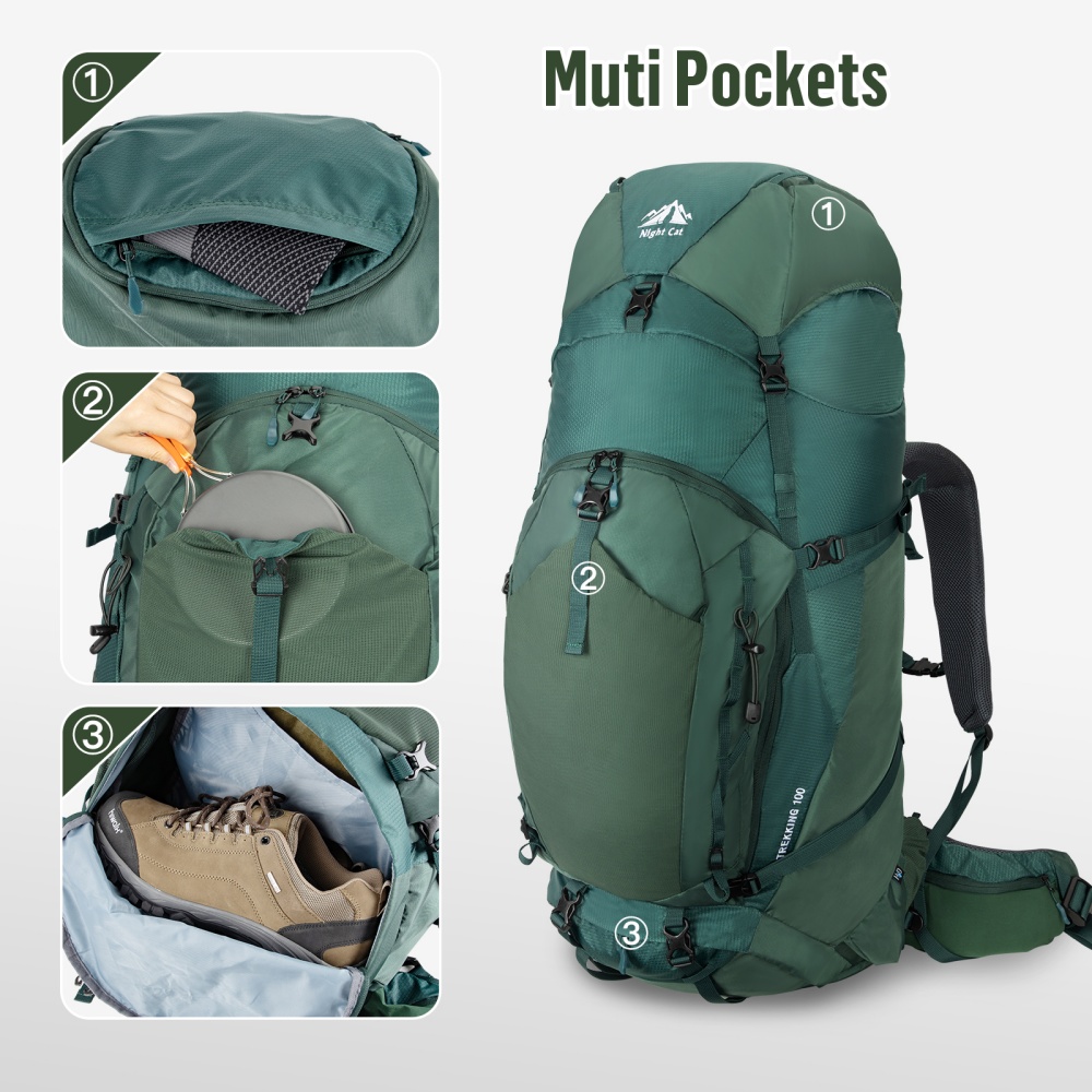 Night Cat Internal-frame Hikin - Rain Cover Backpack review and price