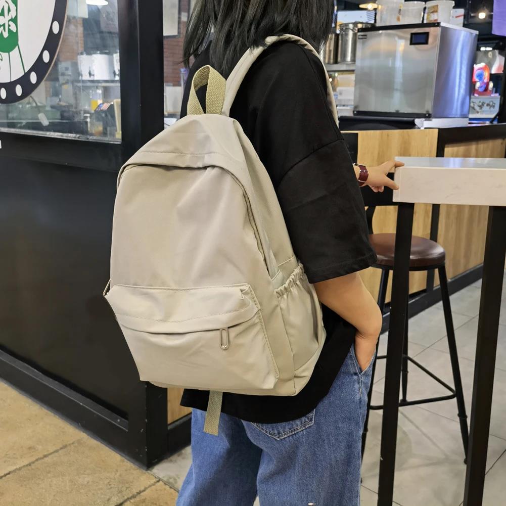 Solid Color Nylon Preppy Backp - School Backpack Teen review and price